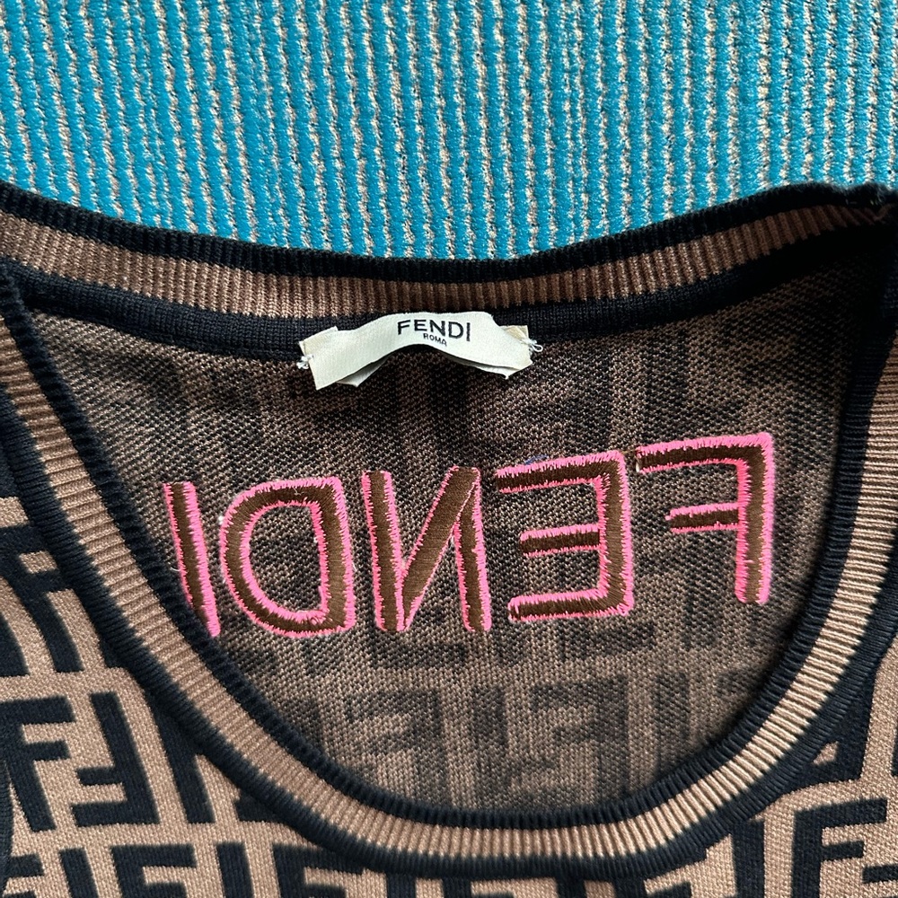 Fendi FF Monogram Logo Dress - IT 38 - Picture 3 of 7